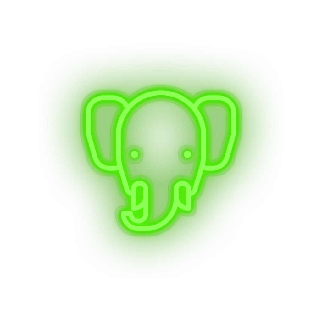 elepant Animal bishop cartoon elephant fauna herbivore zoo Neon led factory