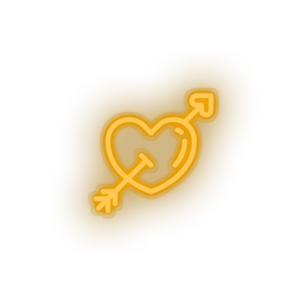 warm_white fall_in_love led arrow fall in love heart love relationship romance valentine day neon factory