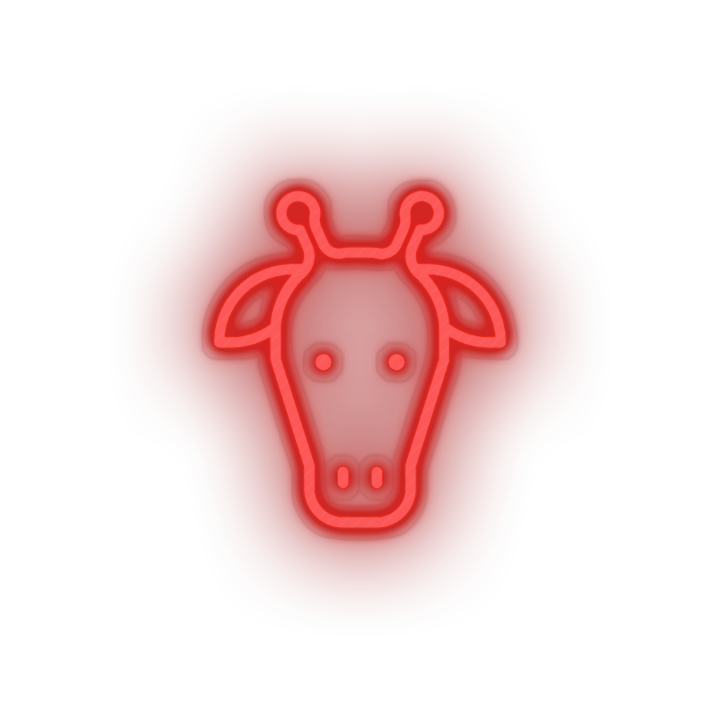 giraffe Animal cartoon fauna giraffe head herbivore zoo Neon led factory