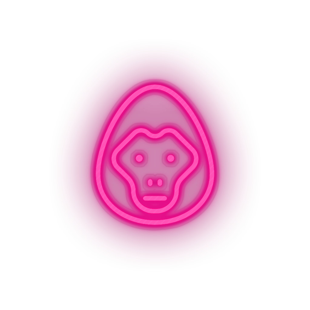 pink gorilla led animal cartoon fauna gorilla herbivore monkey zoo neon factory
