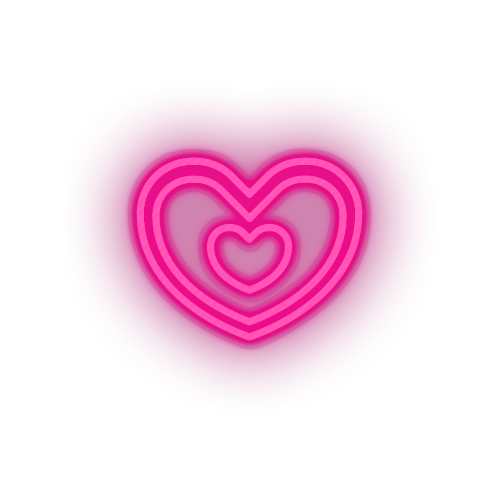 pink heart led heart like love relationship romance shape valentine day neon factory