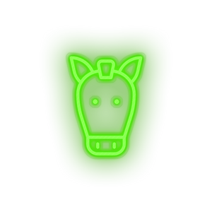 horse Animal cartoon farm fauna herbivore horse zoo Neon led factory