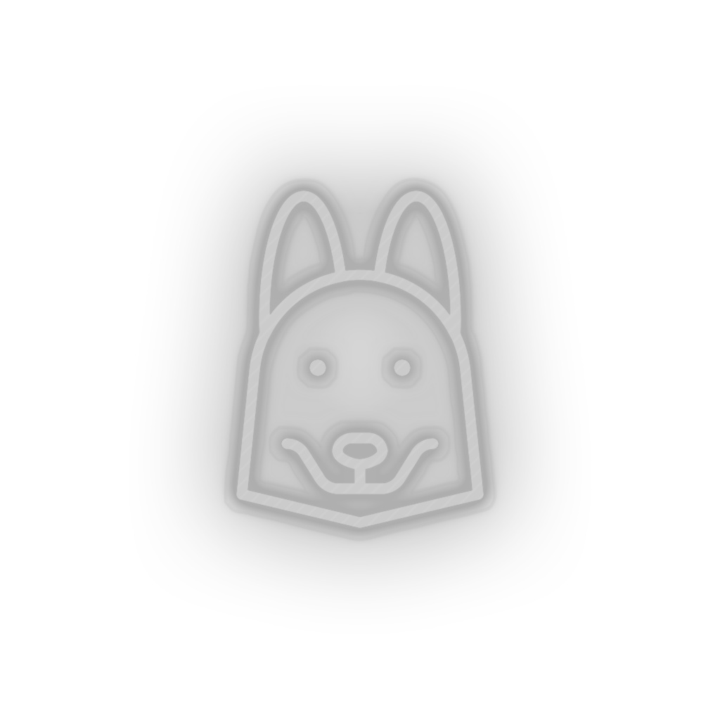 white husky_dog led animal carnivore cartoon fauna husky dog pet zoo neon factory