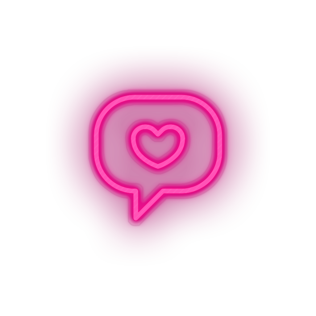 pink i_love_you led bubble heart I love you love relationship romance valentine day neon factory