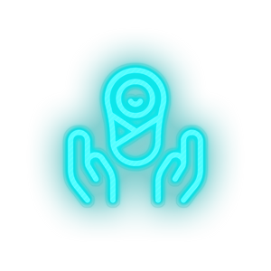 infant hold family children newborn child hands kid baby Neon led factory