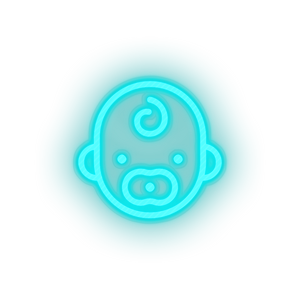 kid infant pacifier baby child children family Neon led factory