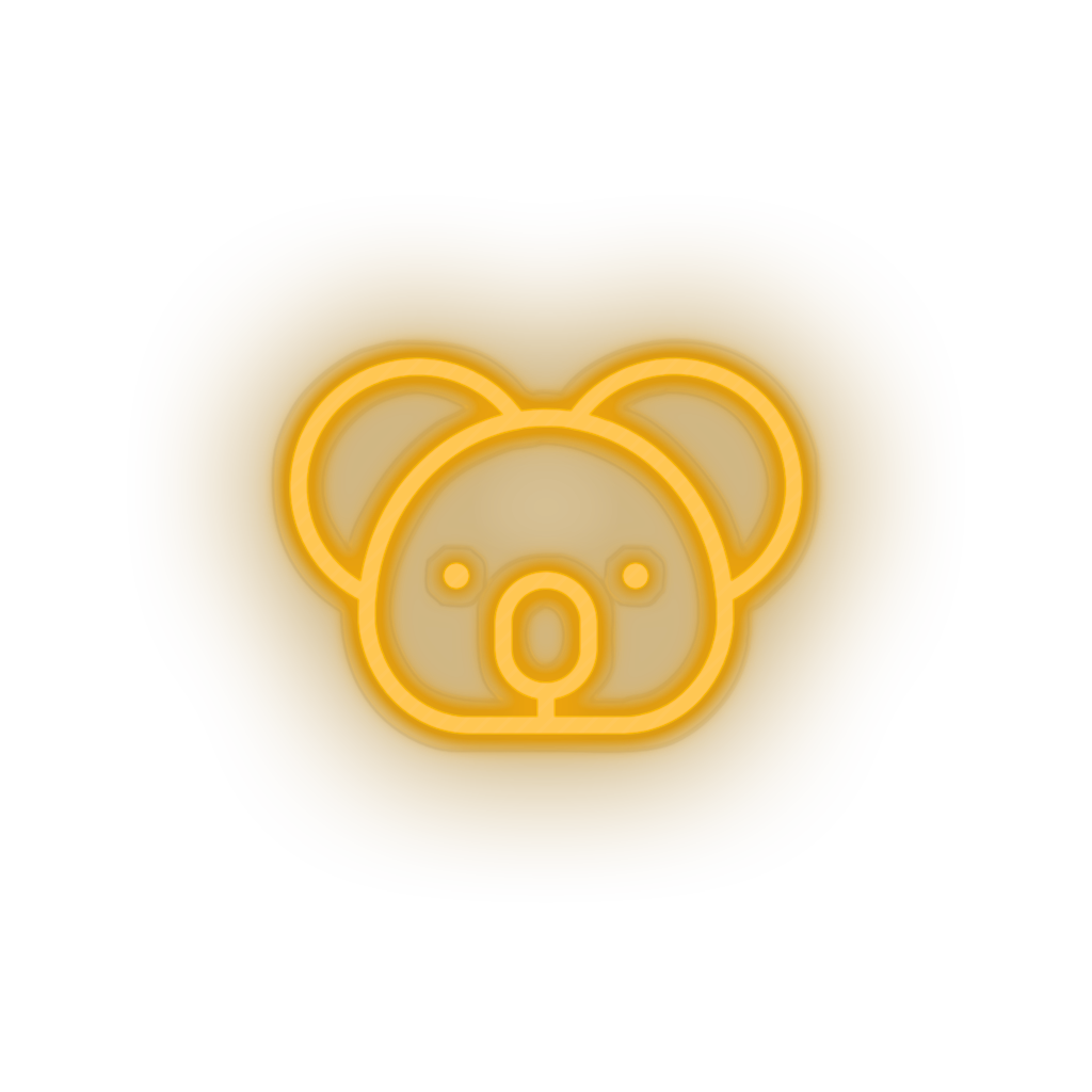 warm_white koala led animal austalia cartoon fauna herbivore koala zoo neon factory