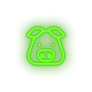 pig Animal cartoon fauna herbivore pig pork zoo Neon led factory