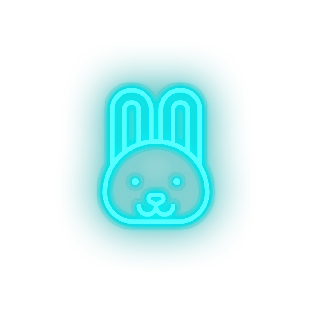 rabbit Animal bunny cartoon fauna herbivore rabbit zoo Neon led factory