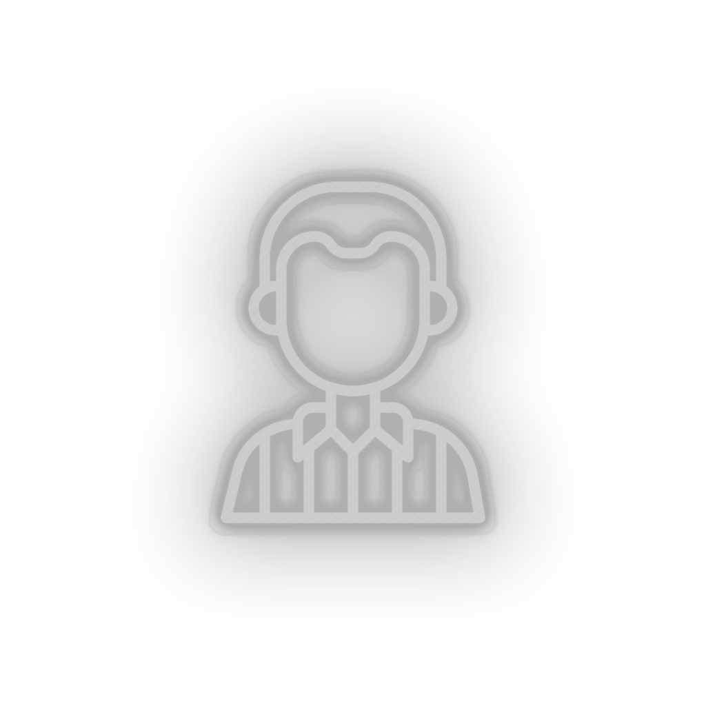 white referee led american football football club judge referee soccer sport neon factory