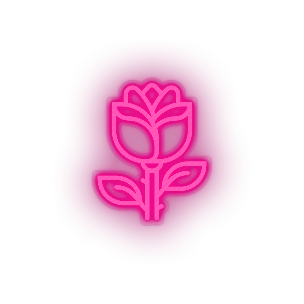 pink rose led flower gift love relationship romance rose valentine day neon factory