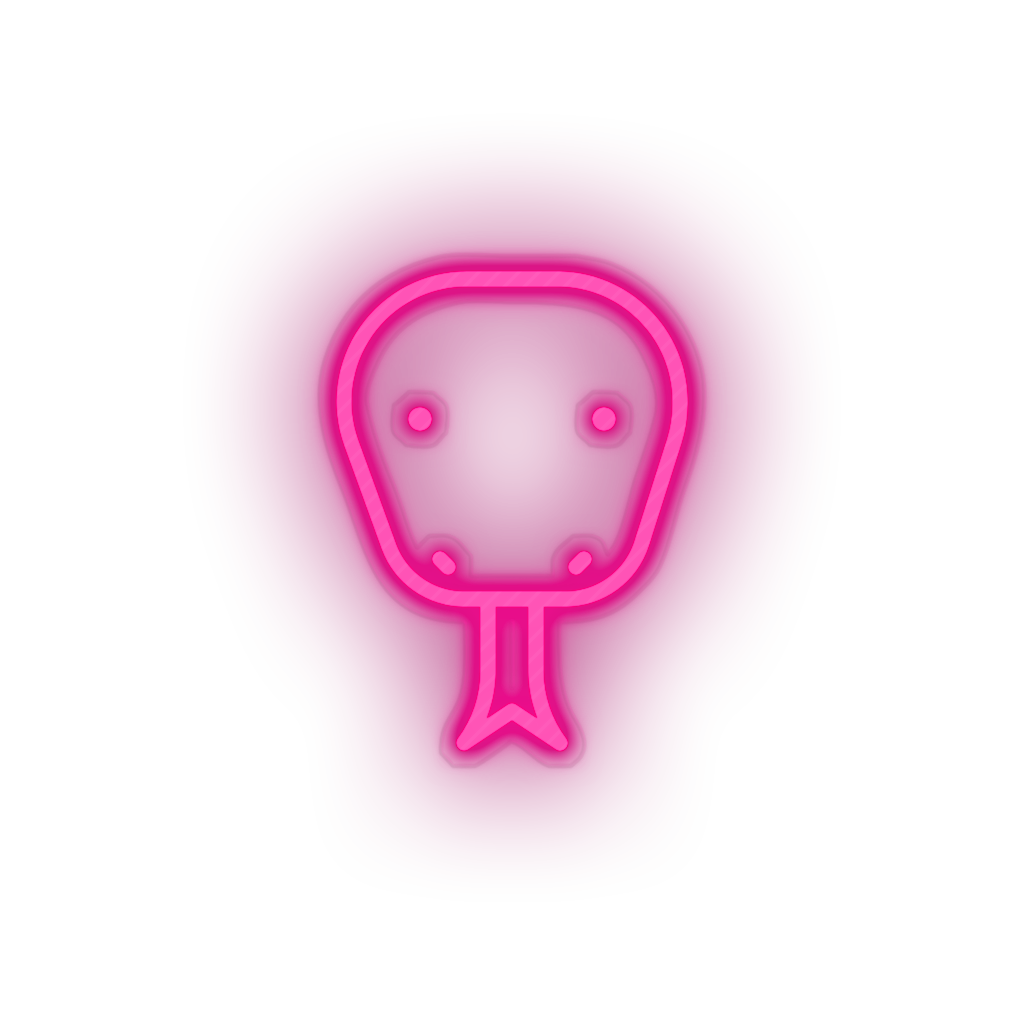 pink snake led animal carnivore cartoon fauna snake viper zoo neon factory