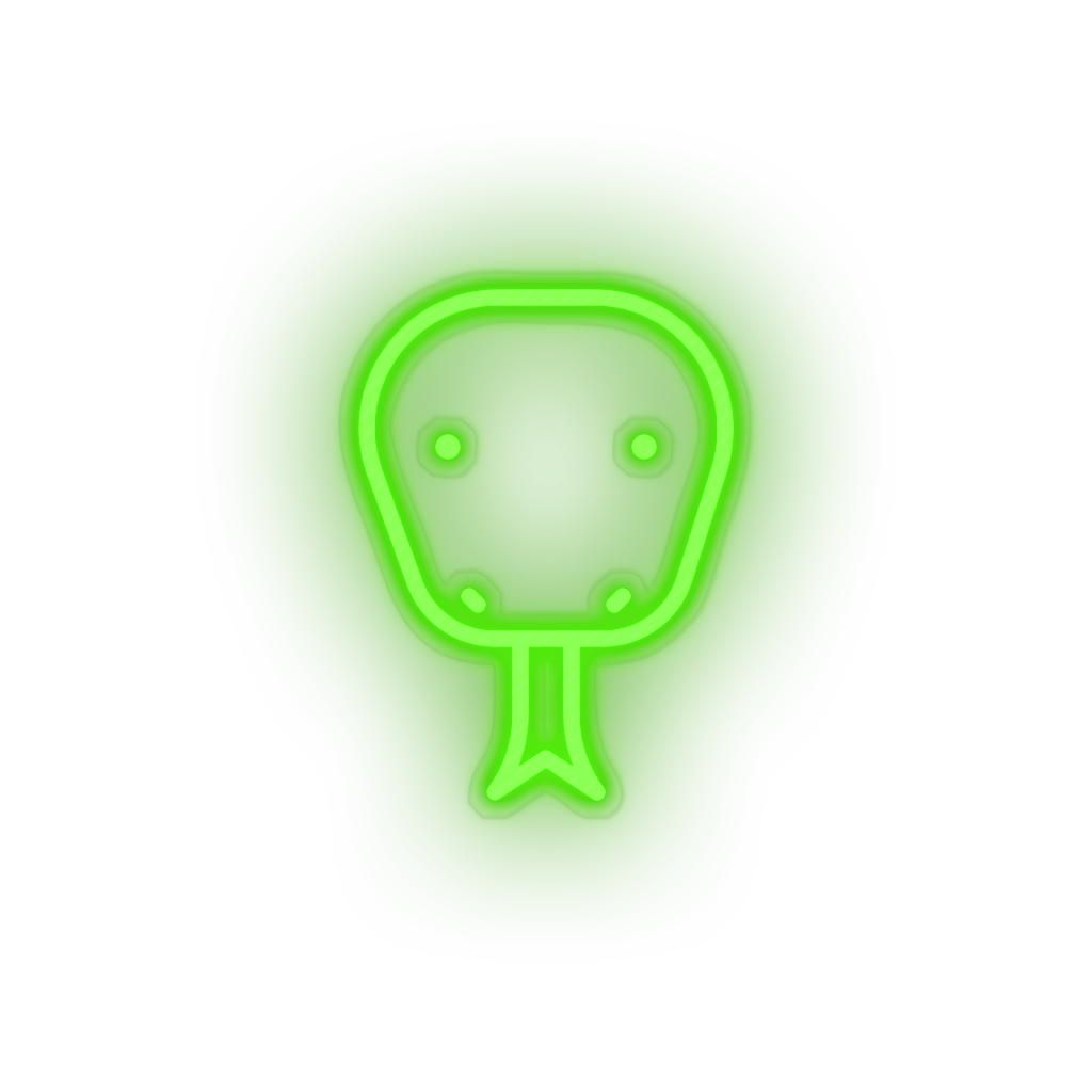 green snake led animal carnivore cartoon fauna snake viper zoo neon factory