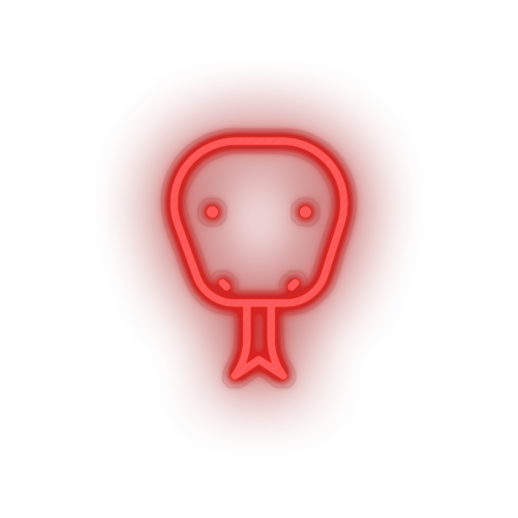 red snake led animal carnivore cartoon fauna snake viper zoo neon factory