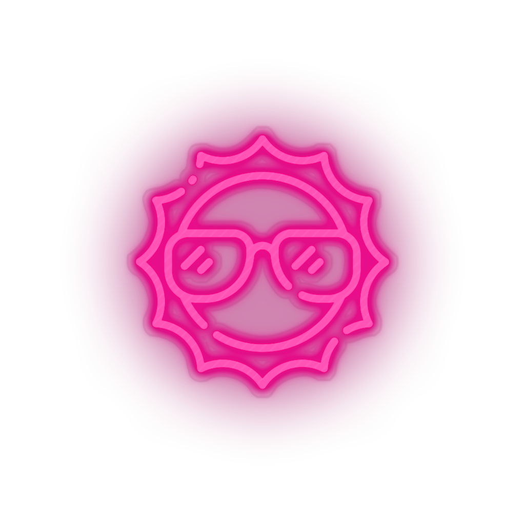 pink sun led beach holiday shine summer sun sunny vacation neon factory