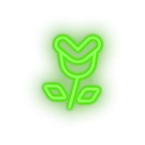 video game flower enemy Neon led factory