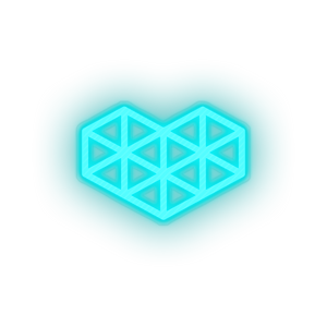 video game logo heart Neon led factory