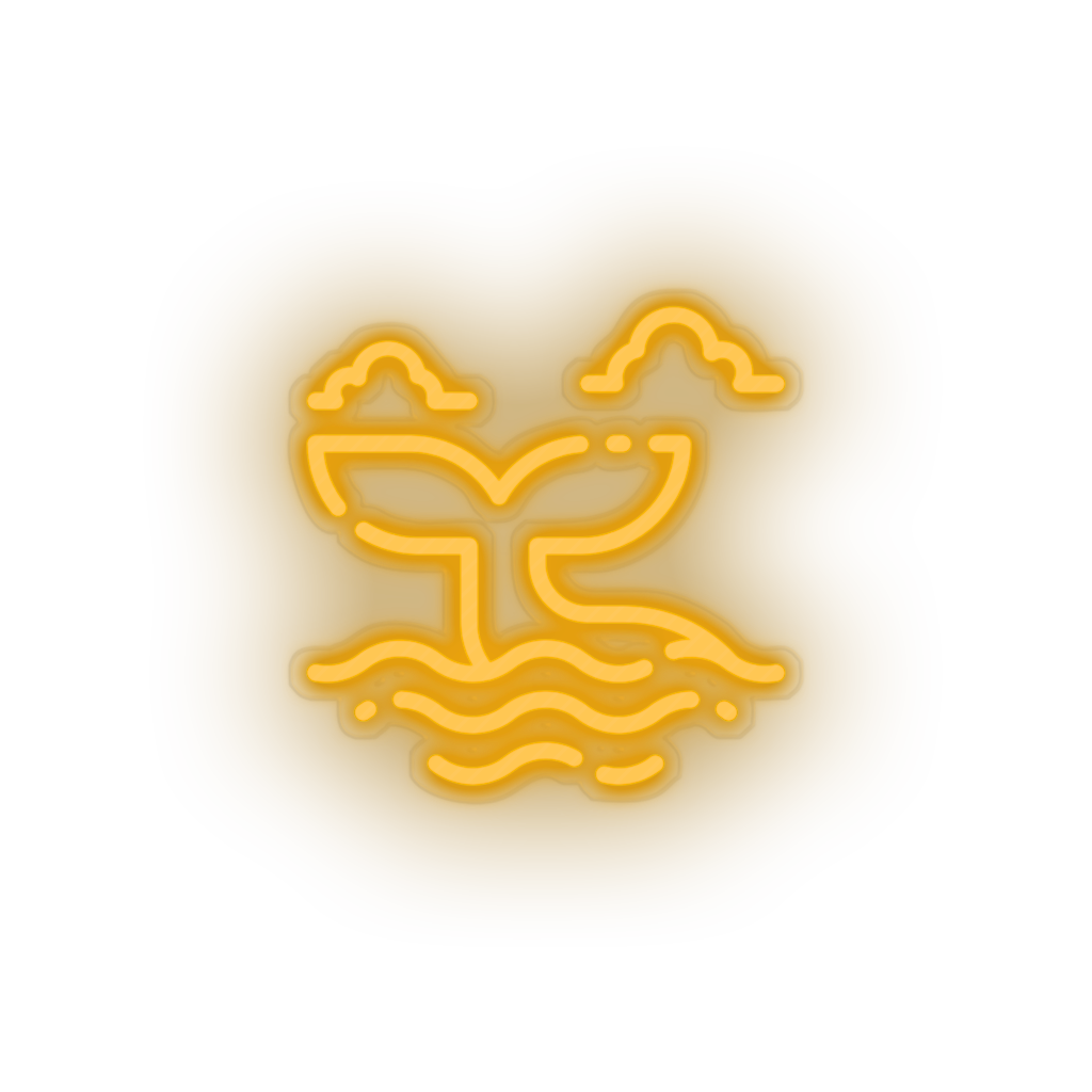 warm_white whale led animal beach holiday summer tail vacation whale neon factory