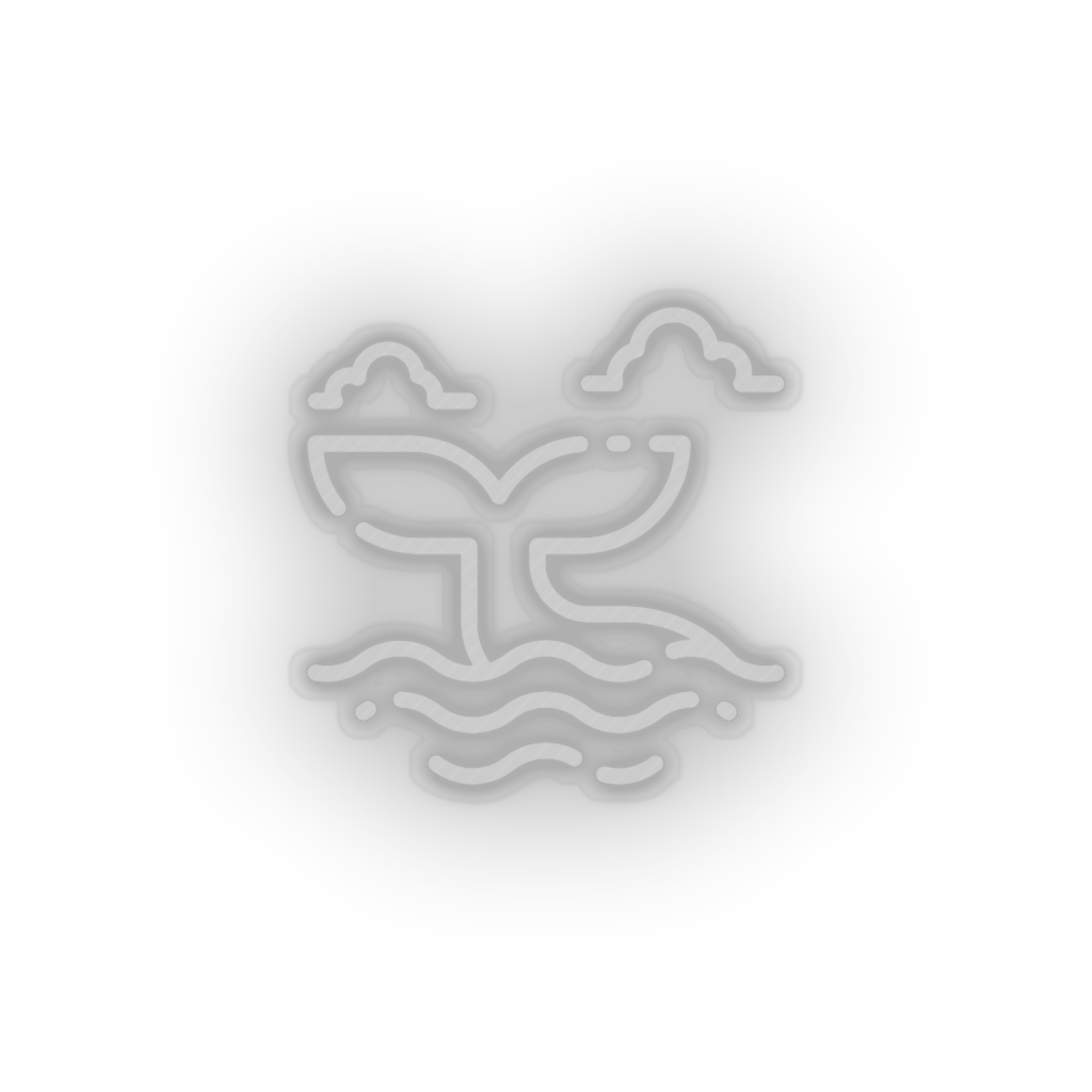 white whale led animal beach holiday summer tail vacation whale neon factory