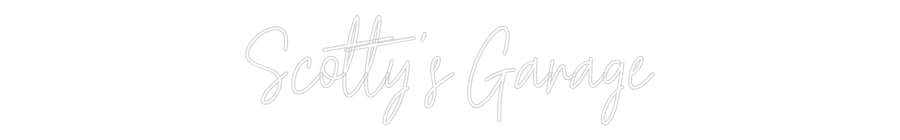 Custom Neon: Scotty's Garage
