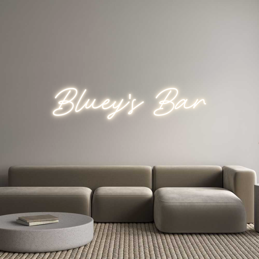 Custom Neon: Bluey's Bar
