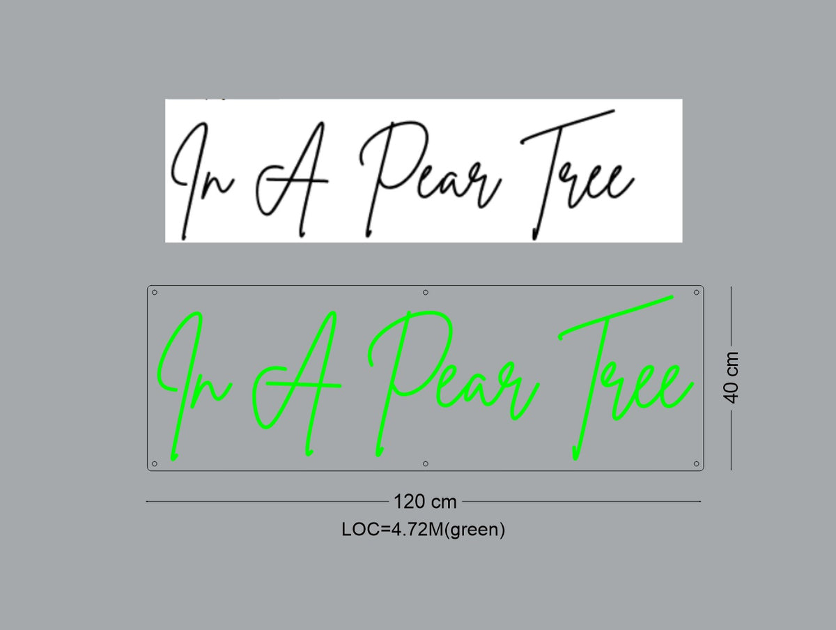 Pear Tree Sign Custom Sign: In A Pear Tree