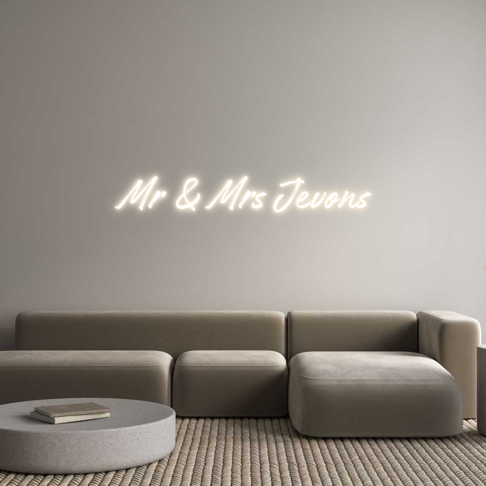 Custom Neon: Mr & Mrs Jevons