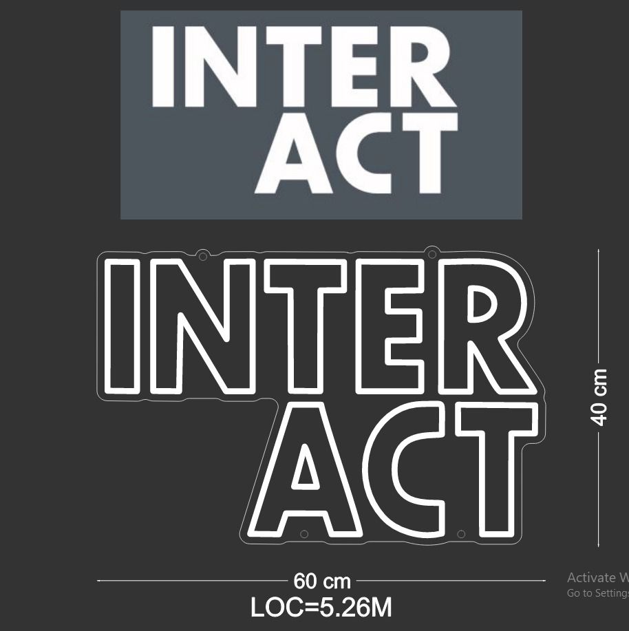 Custom Sign: INTER ACT