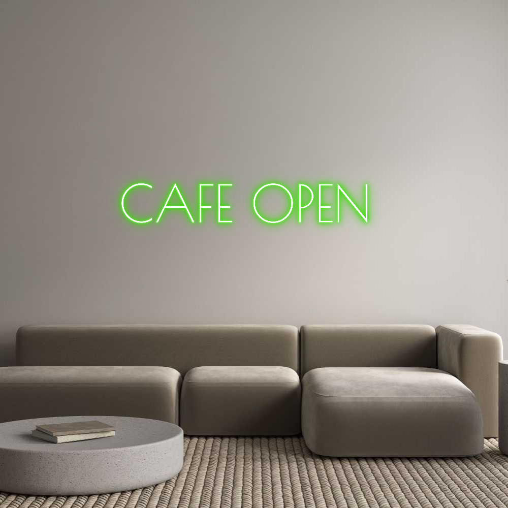 Custom Neon: CAFE OPEN