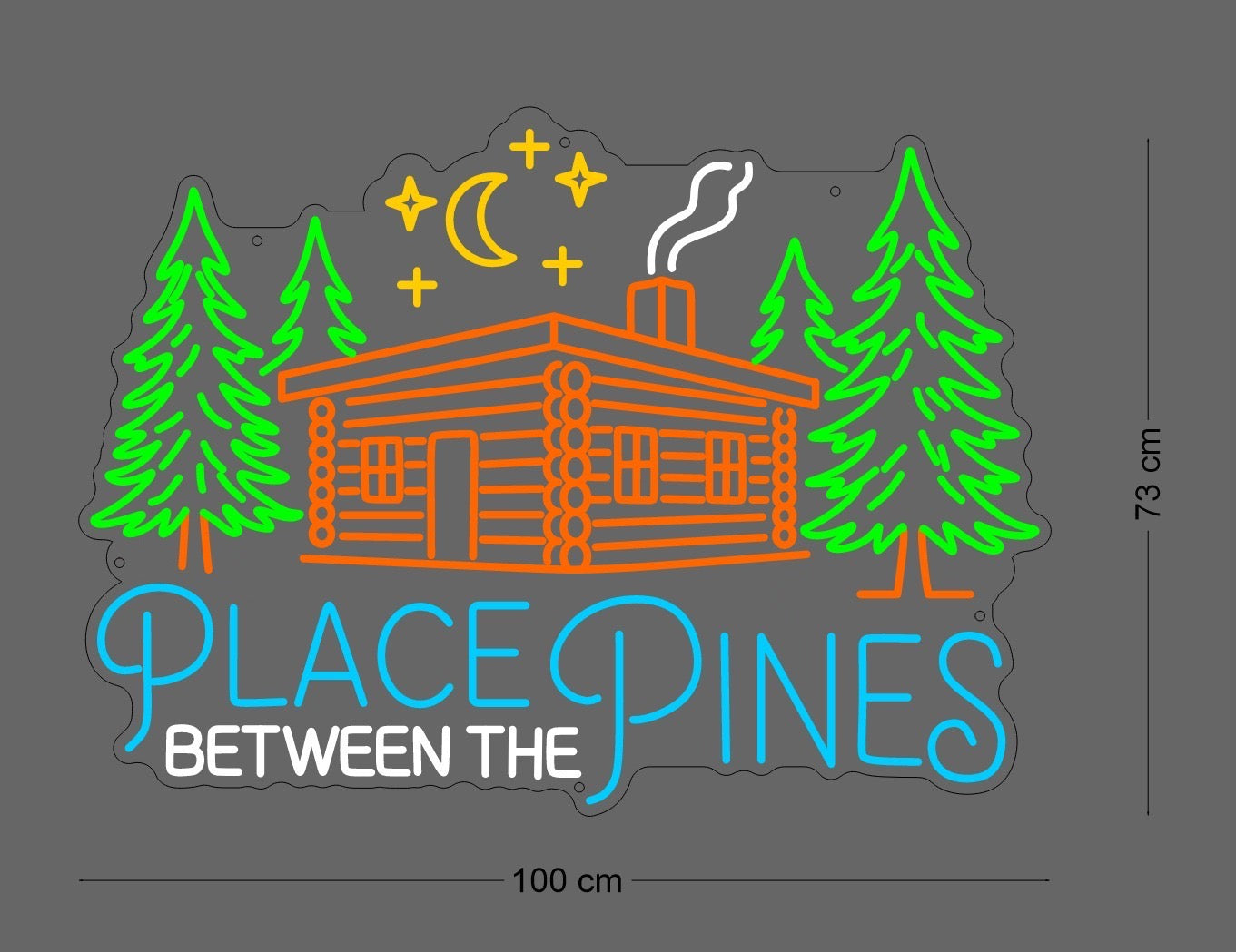 Custom Sign: PLACE PINES