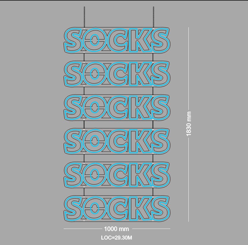 Custom Sign: SOCKS SOCKS SOCKS