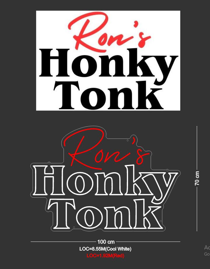 Custom Sign: Ron’s Honky Tonk