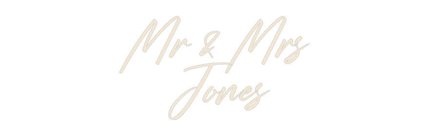 Custom Neon: Mr & Mrs 
Jo...