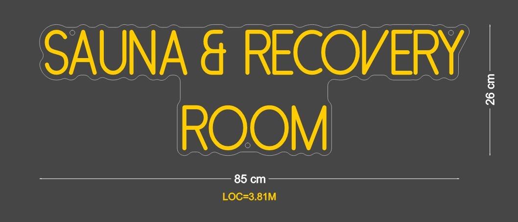 Custom Sign: SAUNA & RECOVERY ROOM
