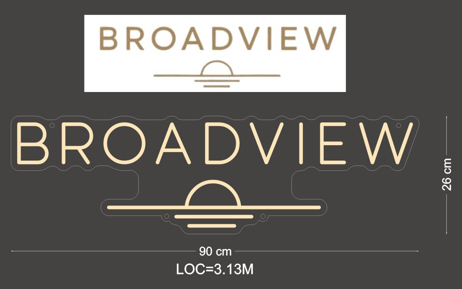 Custom Sign: BROADVIEW