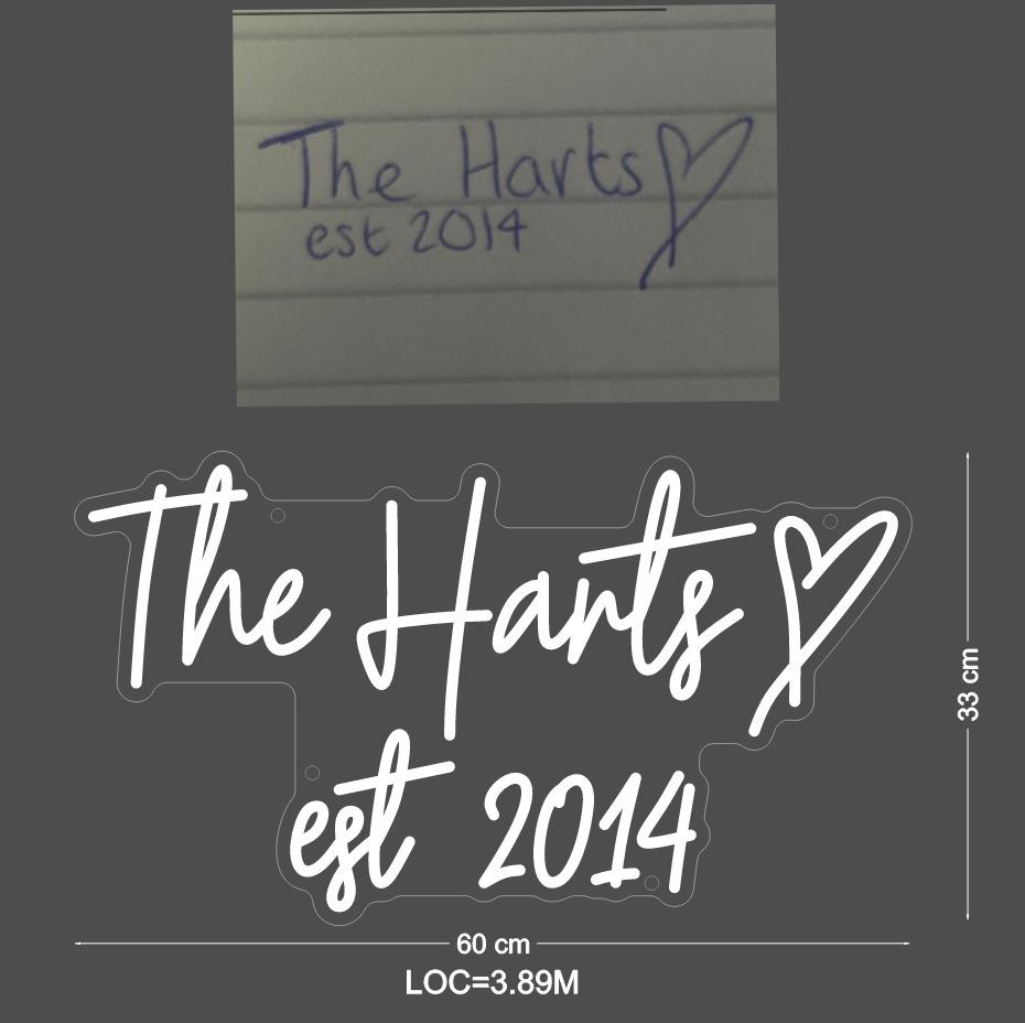 Custom Sign: The Harts