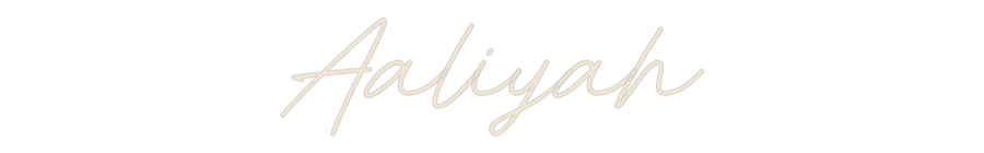 Custom Neon: Aaliyah