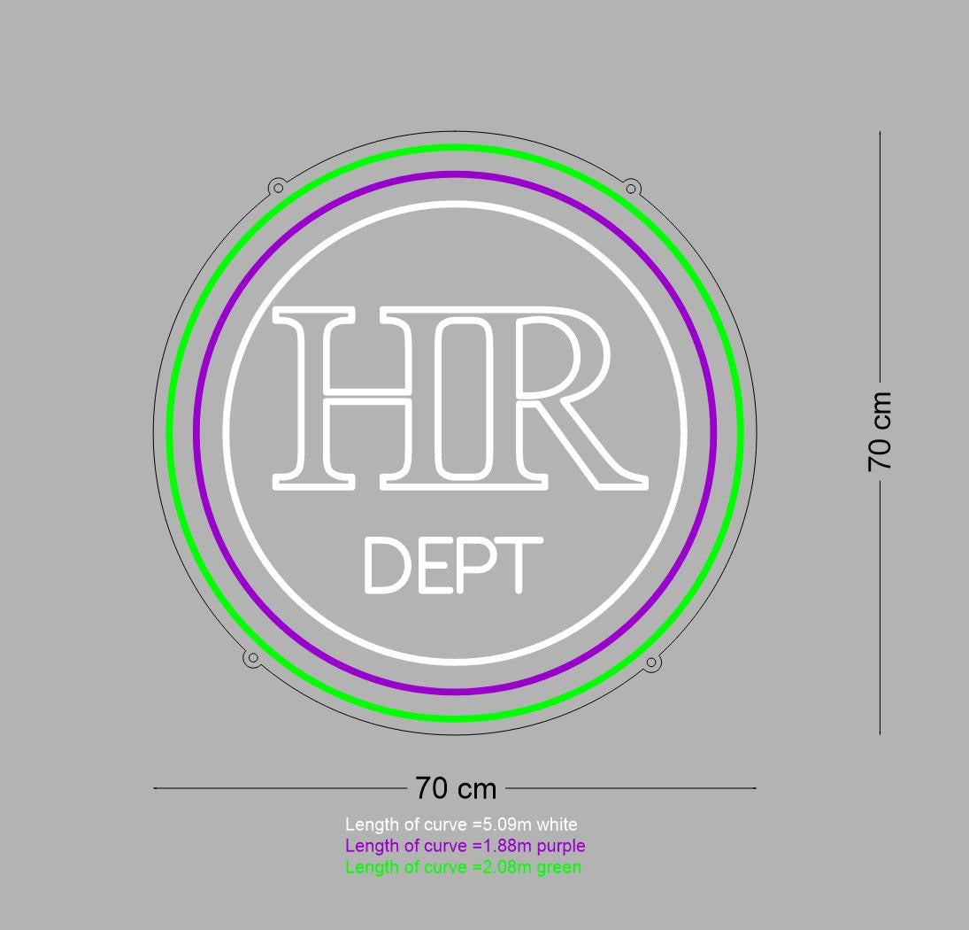 Custom Sign: HR DEPT