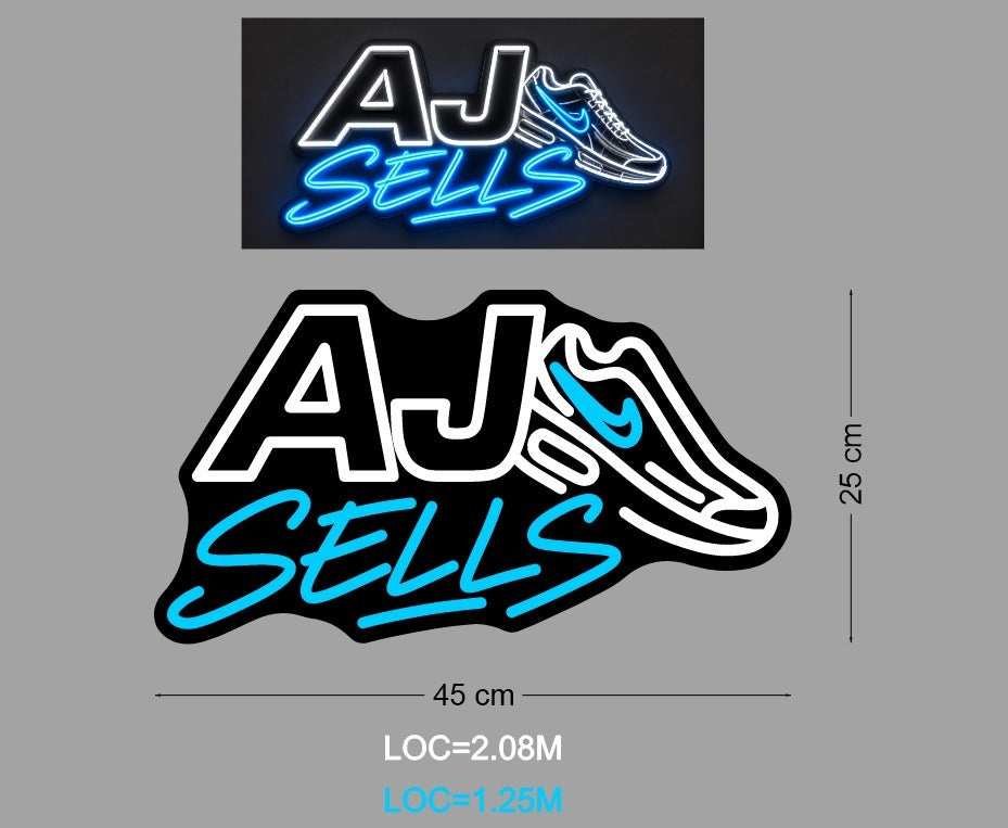 Custom NeoN Sign For AJ Sells