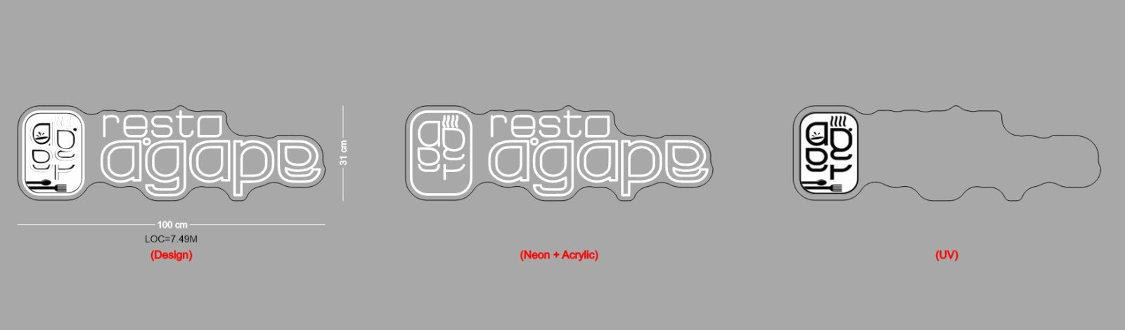 Custom Sign: resto agape
