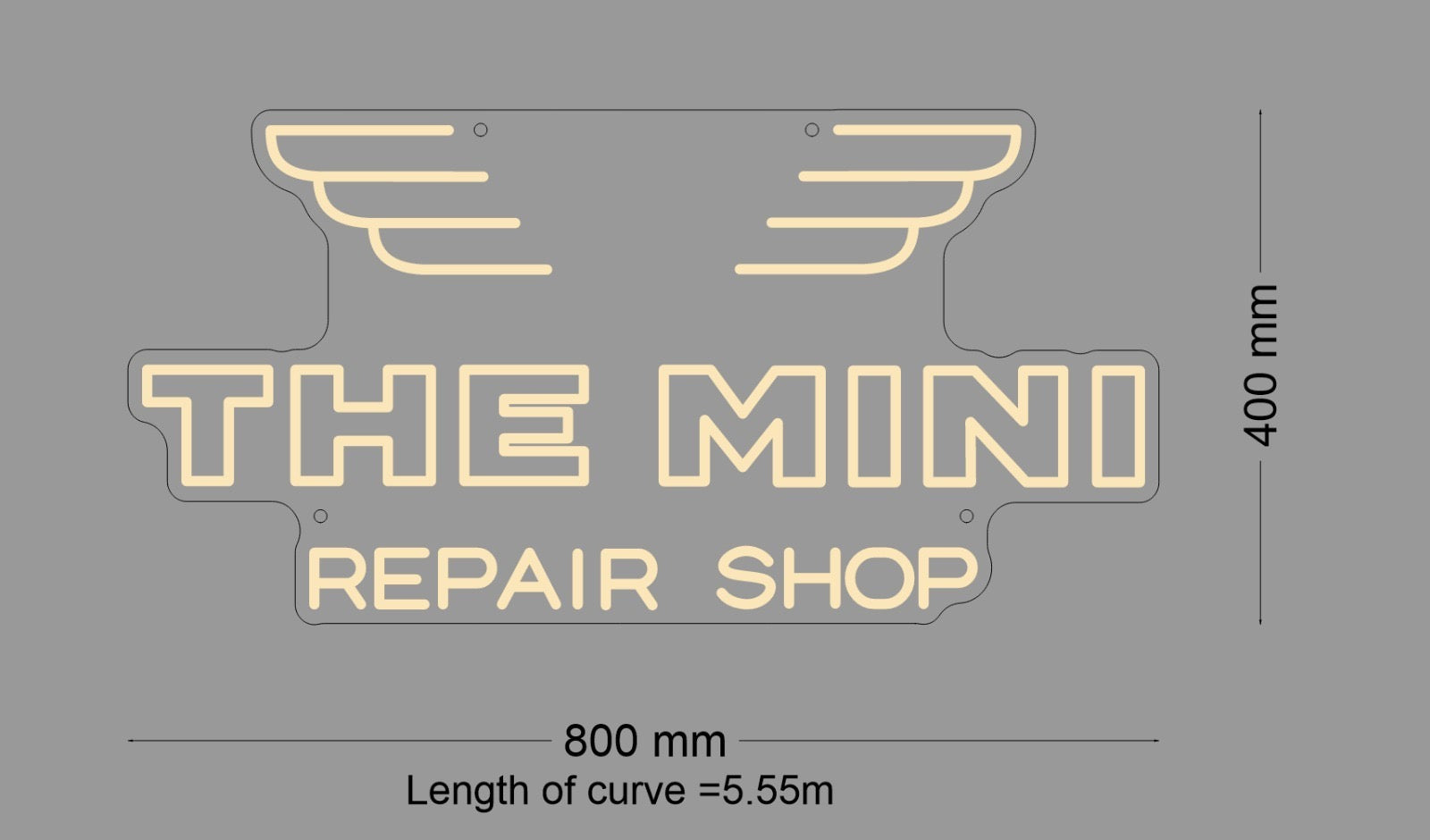 Custom Sign: THE MINI REPAIR SHOP