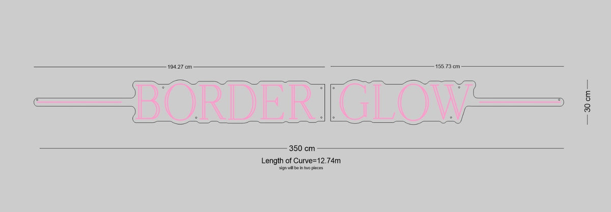 Custom Neon Sign Border Glow