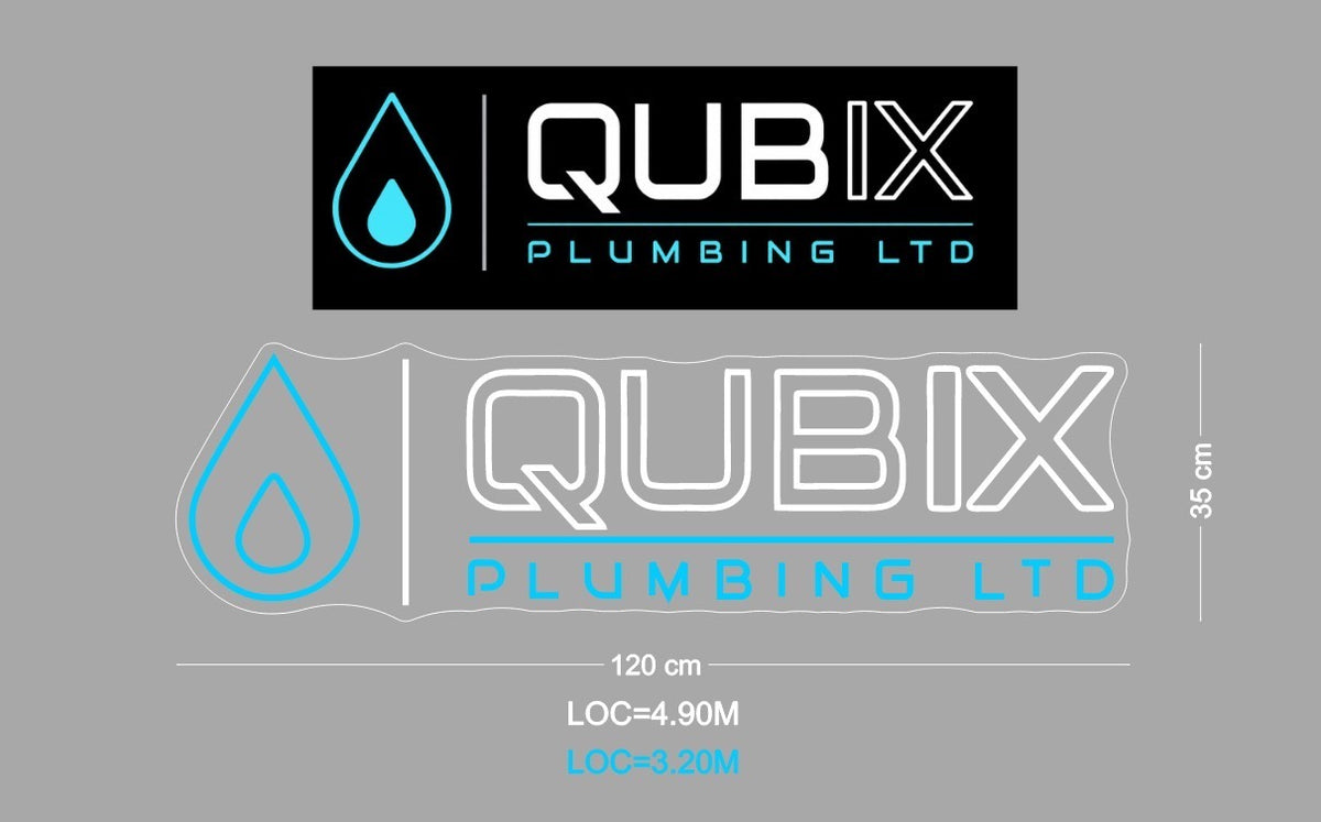 Custom Sign: QUBIX PLUMBING LTD