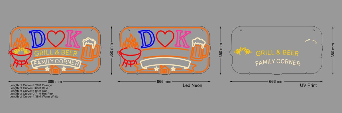 Custom Neon Sign D & K