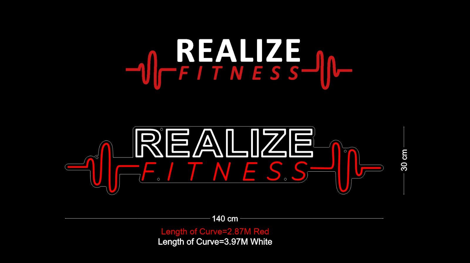 Custom Sign: REALIZE FITNESS