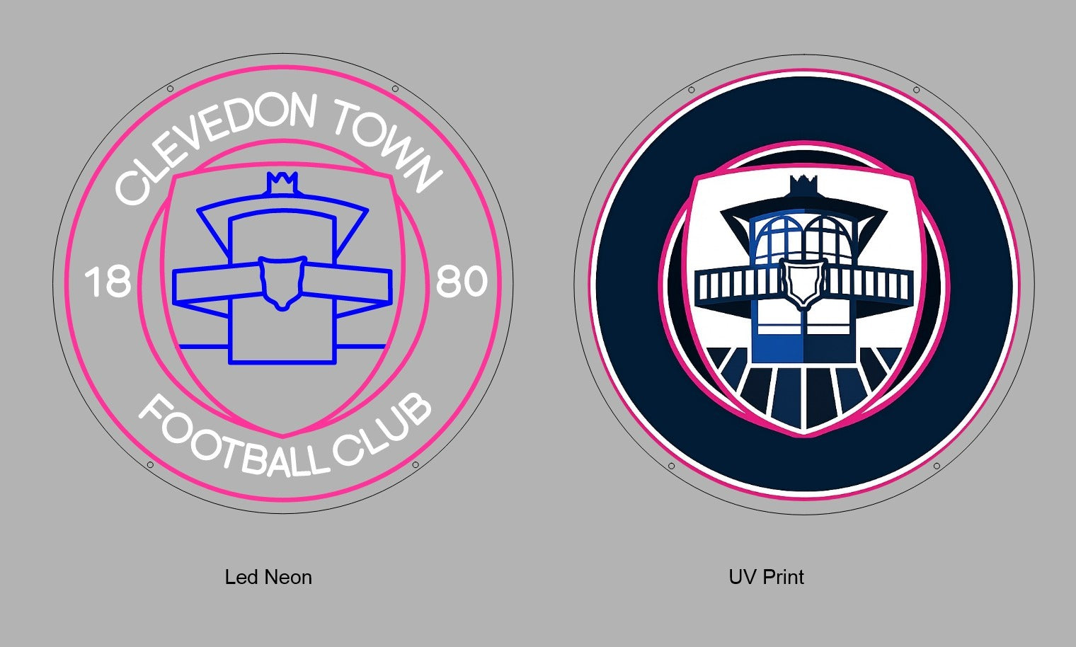 Custom Sign: CLEVEDON TOWN