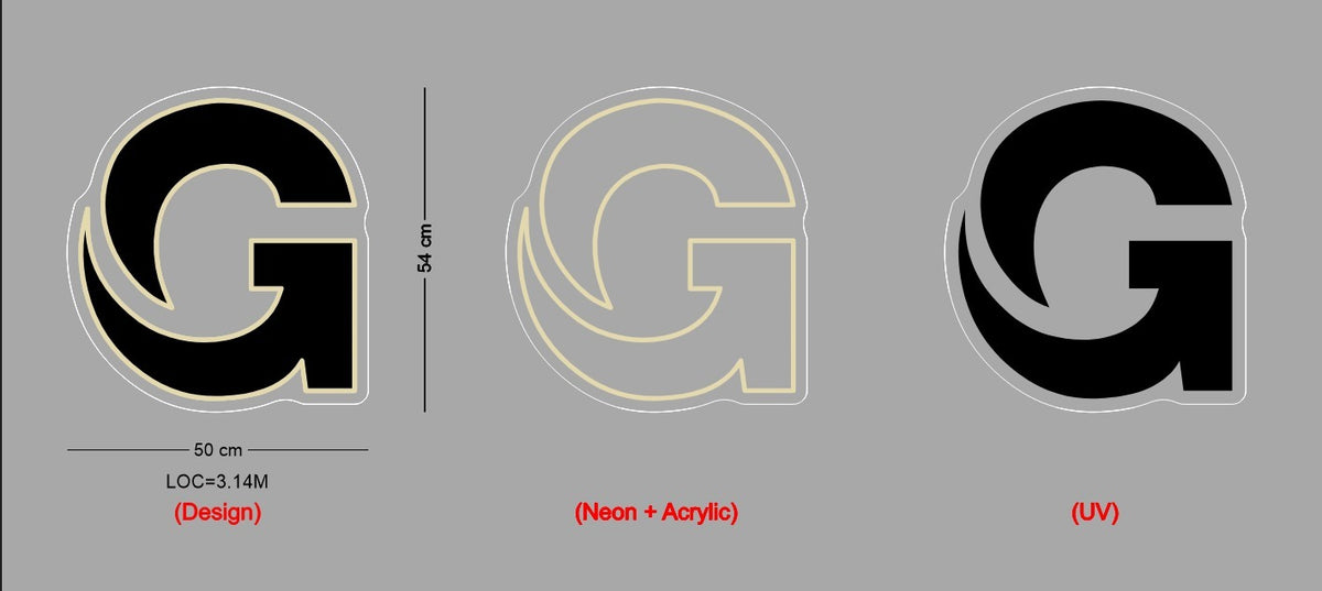 Custom Neon Sign ''G''