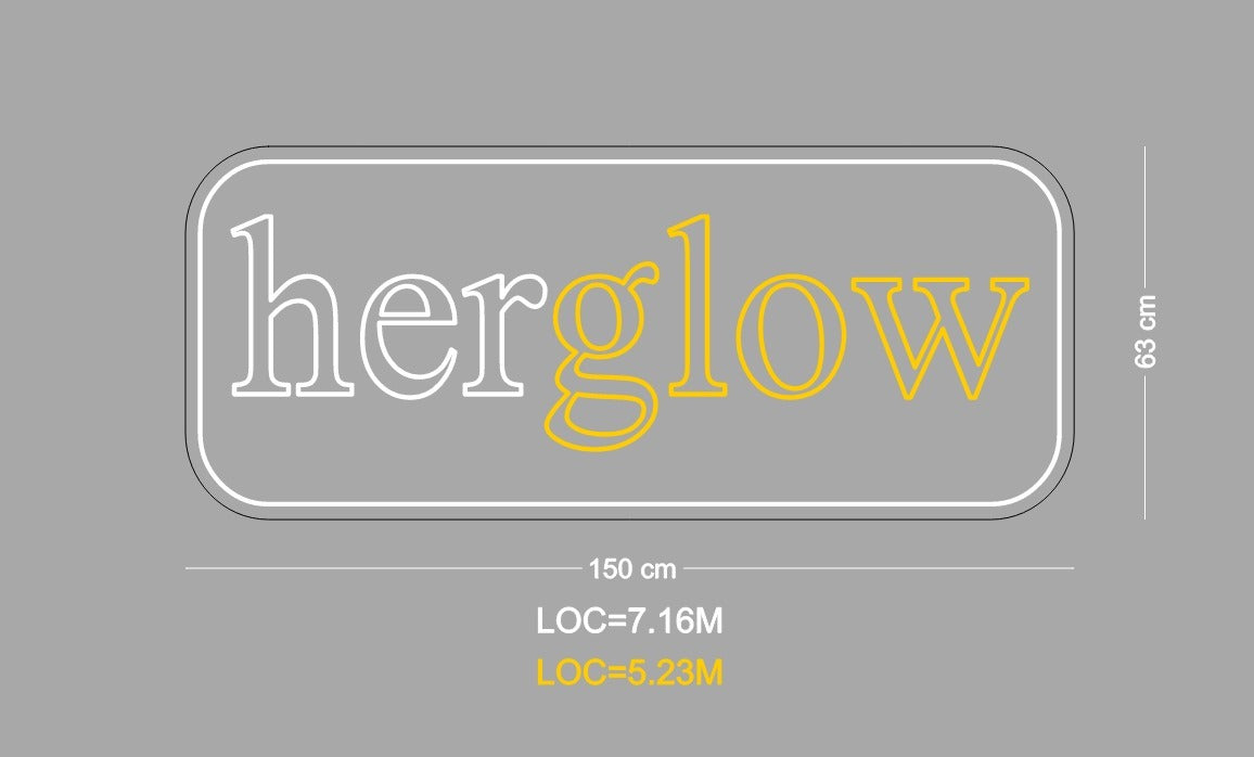 Custom Neon Sign Her Glow