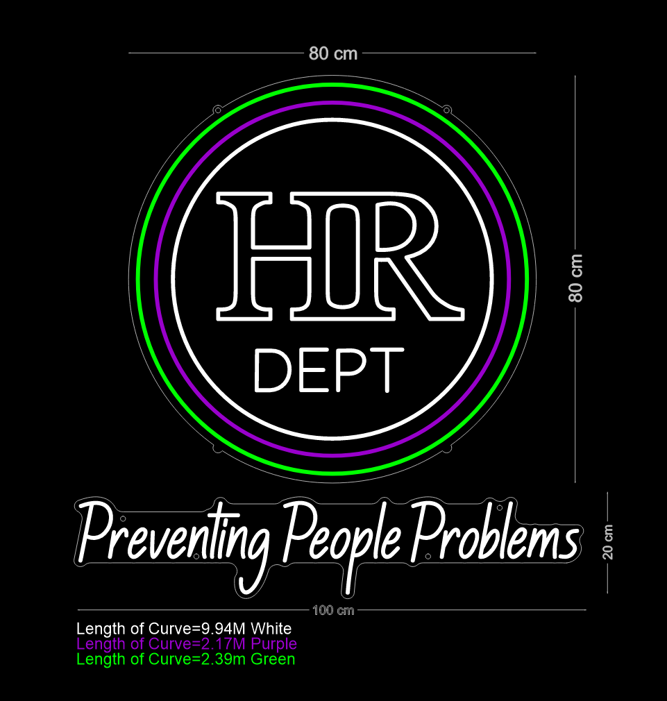 Custom Sign: HR DEPT