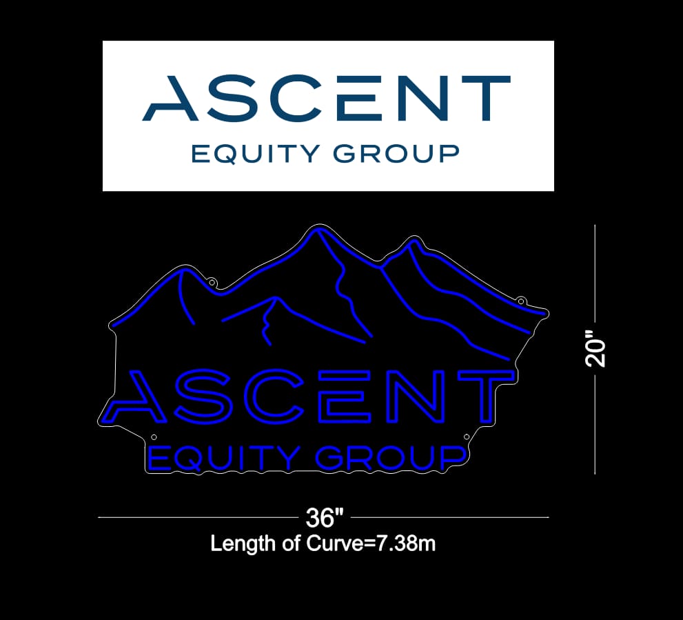 Custom Neon: ASCENT EQUITY GROUP (BLUE)